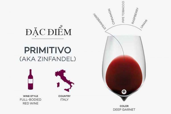 Đặc điểm của rượu vang Primitivo 