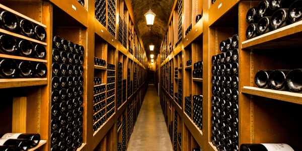Vị trí hầm rượu vang ẩm và lạnh giúp sản xuất rượu vang hảo hạng
